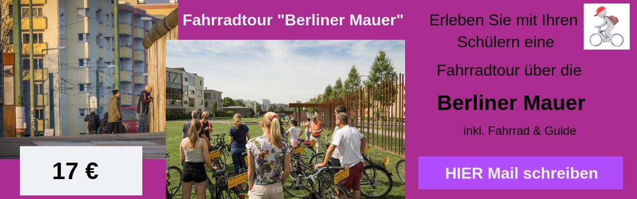 Fahrradtour Klassenfahrt Berliner Mauer