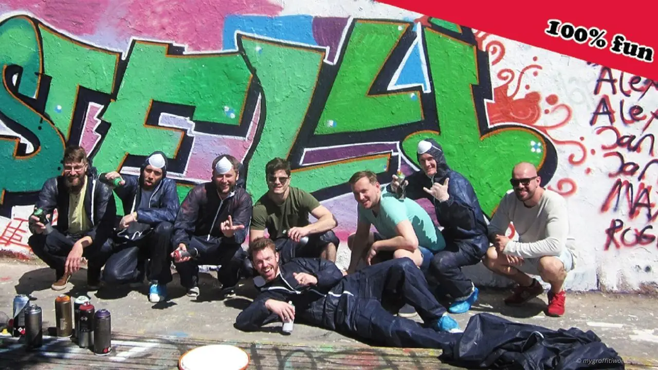 Graffiti Workshop Berlin Sprayen an der Mauer2