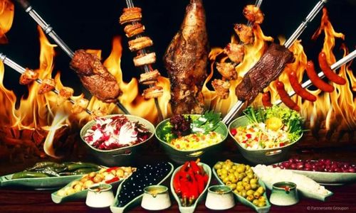 Für 2 Personen Rodizio all you can eat in 10 Gängen inkl. Buffet und 2 Gänge Dessert