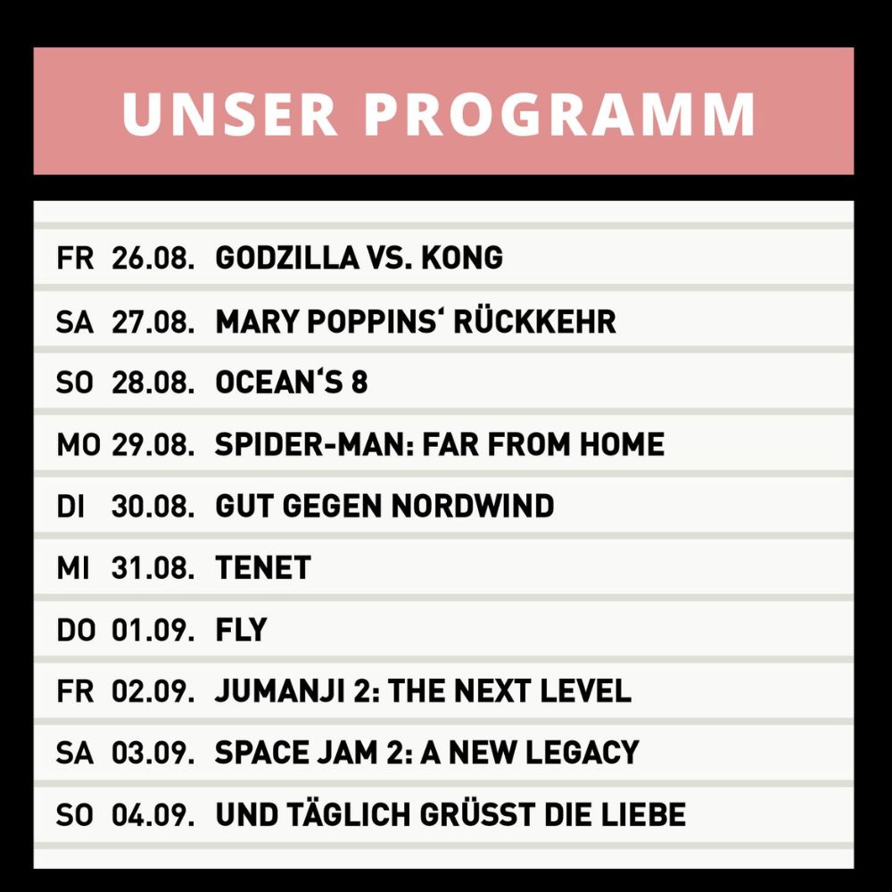 Programm Kranzler Kino 1