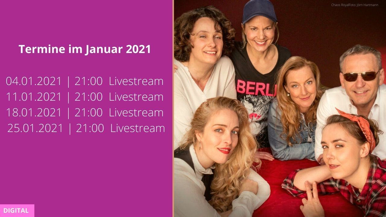 Ticket fürs Impro-Theater im BKA Theater Berlin - digital im Januar 2021