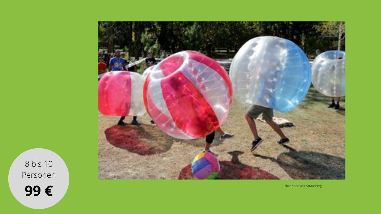 Ausflug mit Kindern zum Bubble Fußball & Bowlen.