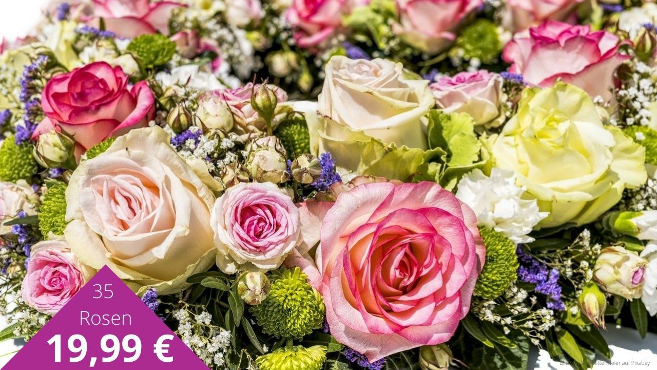 Immer wieder wunderschön sind Blumensträuße als Geschenkidee.