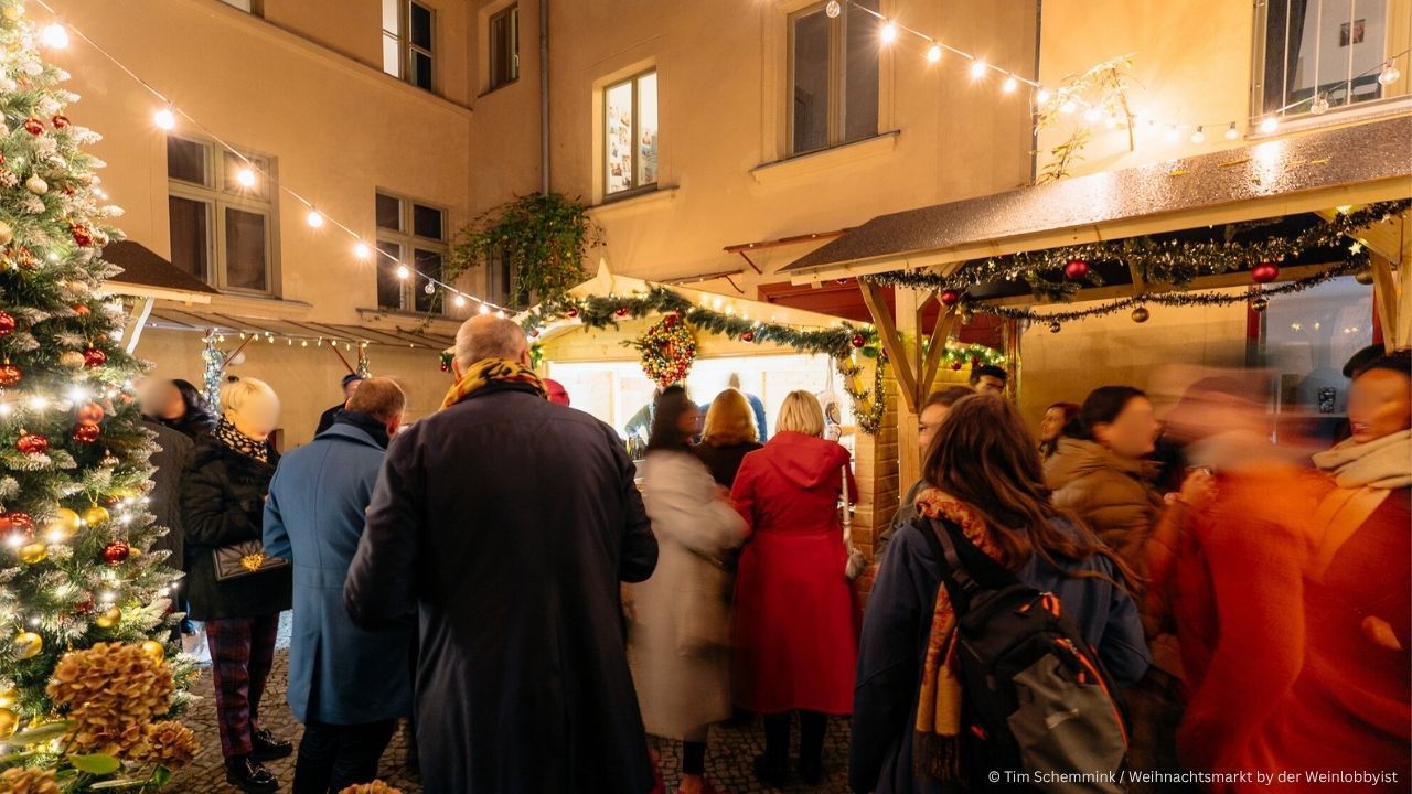 Weihnachtsmarkt Berlin Schöneberg beim Weinlobbyist  erleben