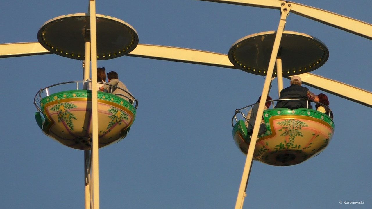 Höhenfeuerwerk auf dem Frühlingsfest am Kurt-Schumacher-Platz vom 28.03. bis 22.04.
