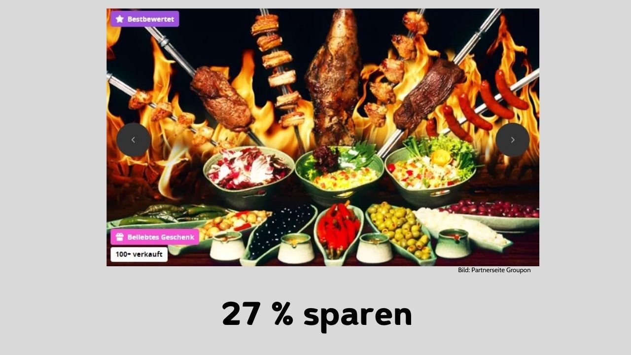 10 Gänge Menü im Restaurant Rodizio